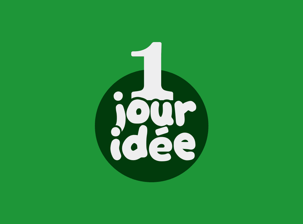 Badge de l'émission 1 jour. 1 idée. - Canal B
